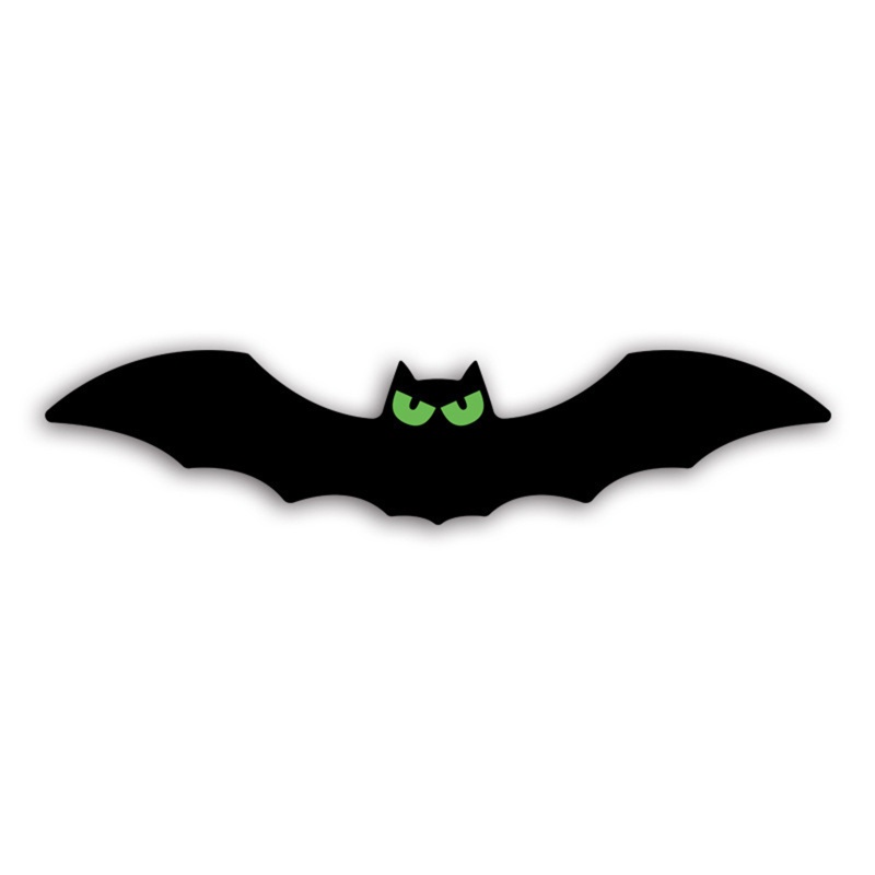 10pcs Stiker Dinding Desain Kelelawar 3D Realistis Warna Hitam Untuk Dekorasi Halloween