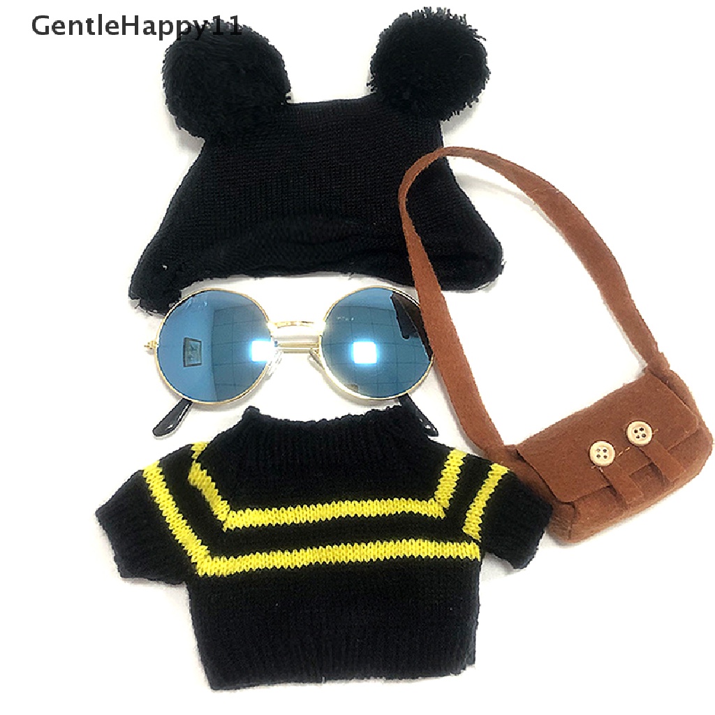 Gentlehappy Set Baju Boneka Untuk Baju Bebek 30cm Boneka Plush Headband Tas Kacamata Outfit