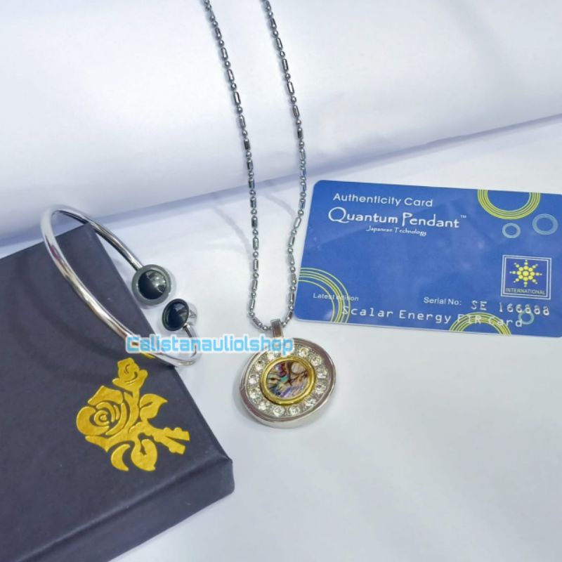 GELANG+KALUNG KESEHATAN MAGNETIK CL1007P LIFE SECEREET BRACELET LOGAM PUTIH ANTI KARAT&amp;ANTI LUNTUR