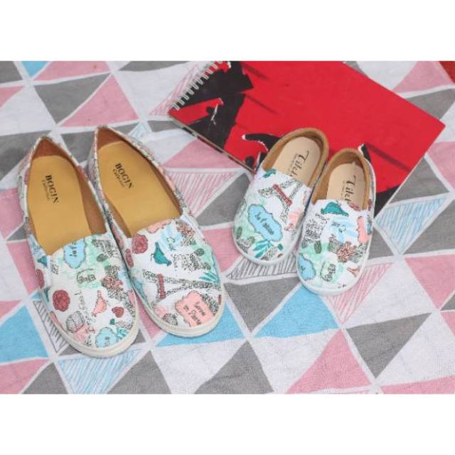 sepatu anak/sepatu wanita/ sepatu couple ibu dan anak slip on paris