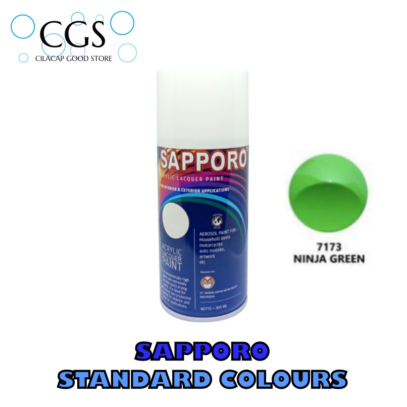 CAT SAPPORO NINJA GREEN 7173 - cat hijau ninja - cat hijau kawasaki - cat sapporo hijau - pilok hija