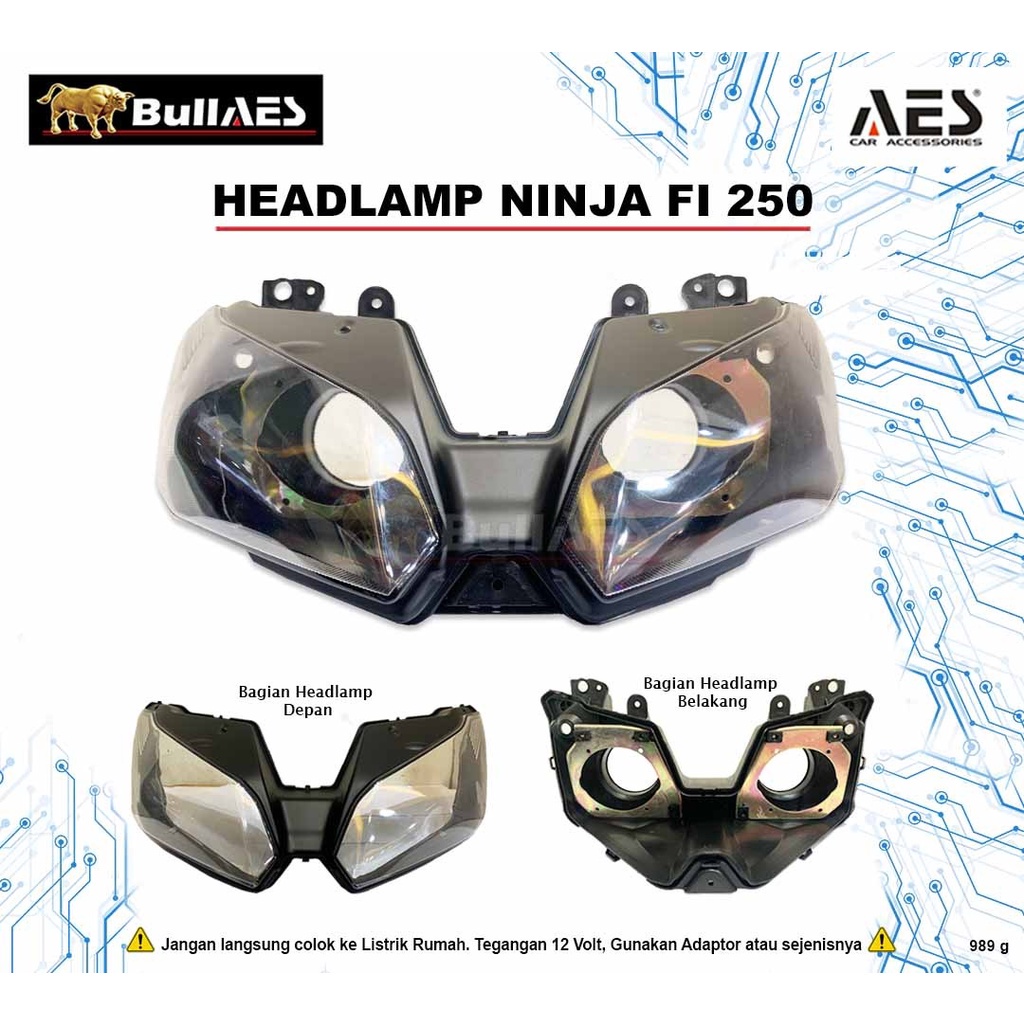 Headlamp Ninja 250 FI l Hanya Body Cover