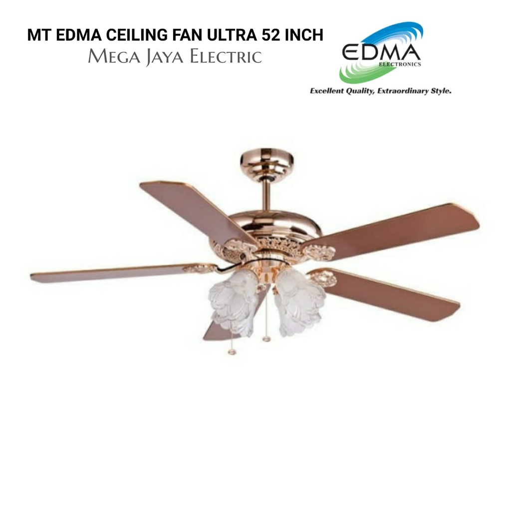 MT EDMA CEILING FAN ULTRA 52 INCH / KIPAS LAMPU AC MOTOR