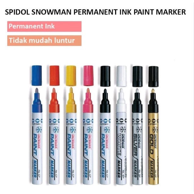 

Spidol Snowman Paint Marker Permanent Ink (PIGMENT PERMANENT INK EN71-3)