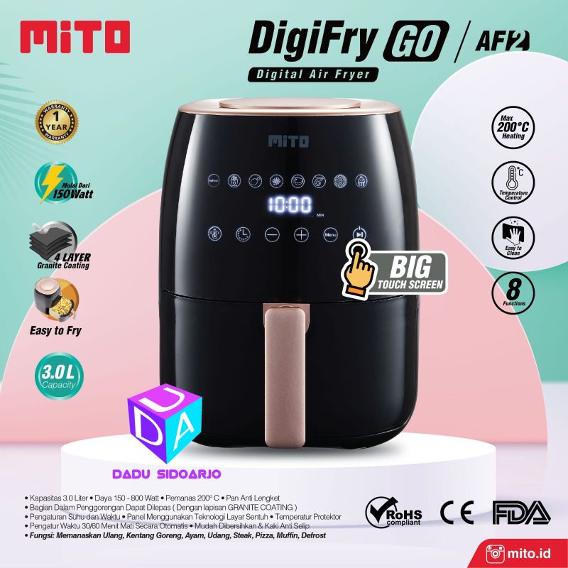 AIR FRYER MITO AF2 3 LITER | AF-2 3LITER