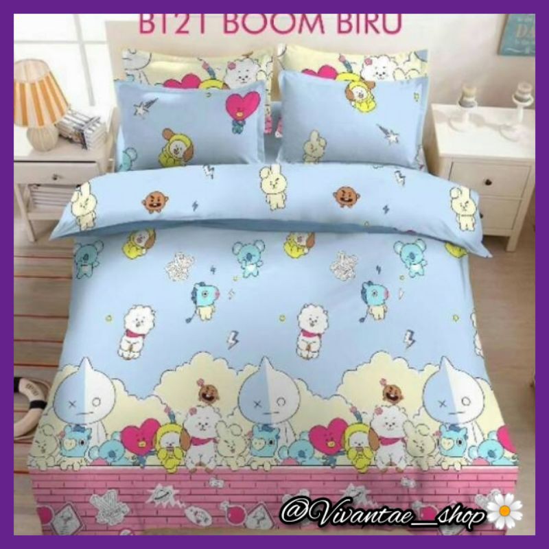 SPREI SET BTS BT21 MOTIF BOOM BIRU / BOOM PINK
