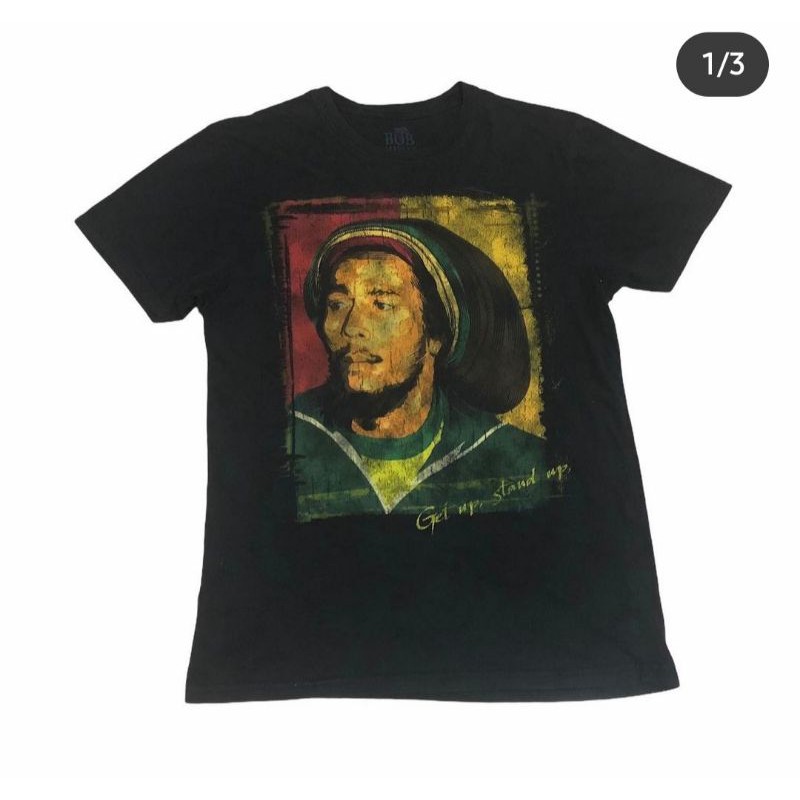 KAOS BOB MARLEY VINTAGE SECOND PAKAIAN PRIA KAOS UNISEX