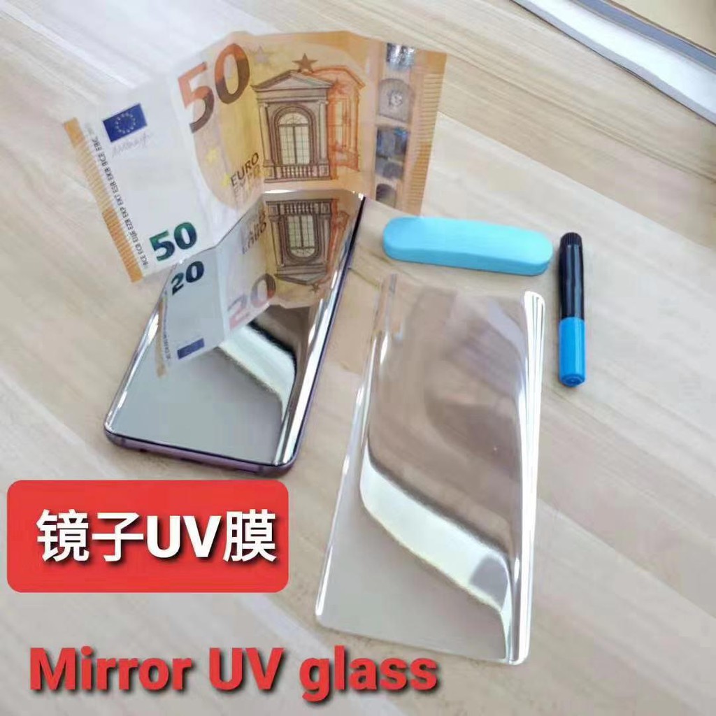 SAMSUNG EDGE SERIES NOTE SERIES UV MIRROR TEMPERED GLASS FULL CURVED SURFACE FULGLUE  PROTECTION