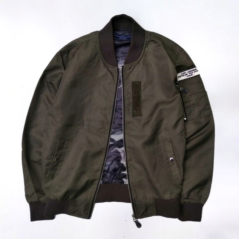 Blue Water Urban Garment Bomber Jacket