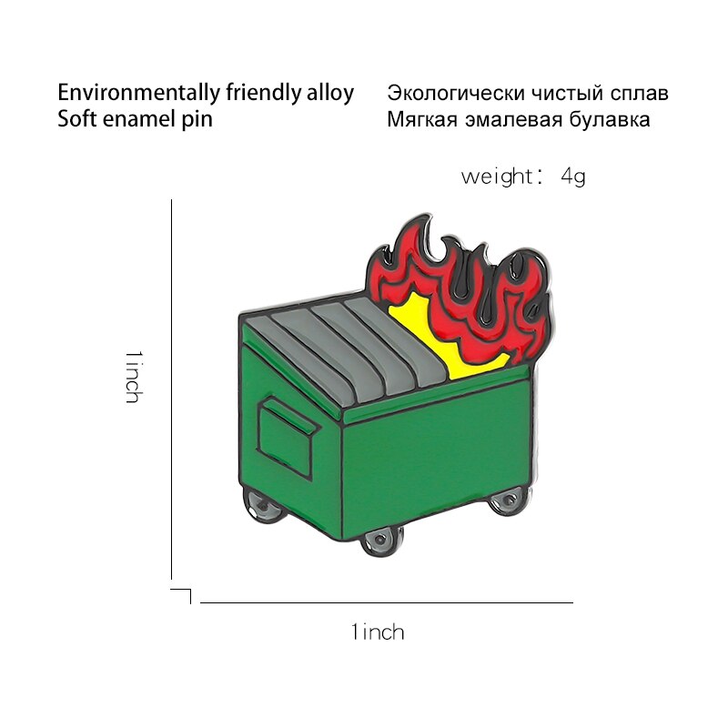 Bros Pin Enamel Desain Tempat Sampah Kartun Crazy 2020 Untuk Hadiah Teman