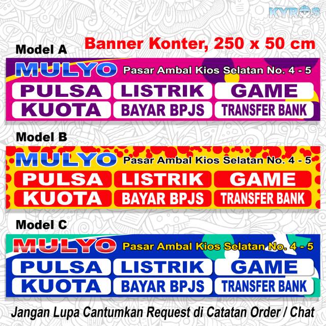 BANNER KONTER 250X50 cm