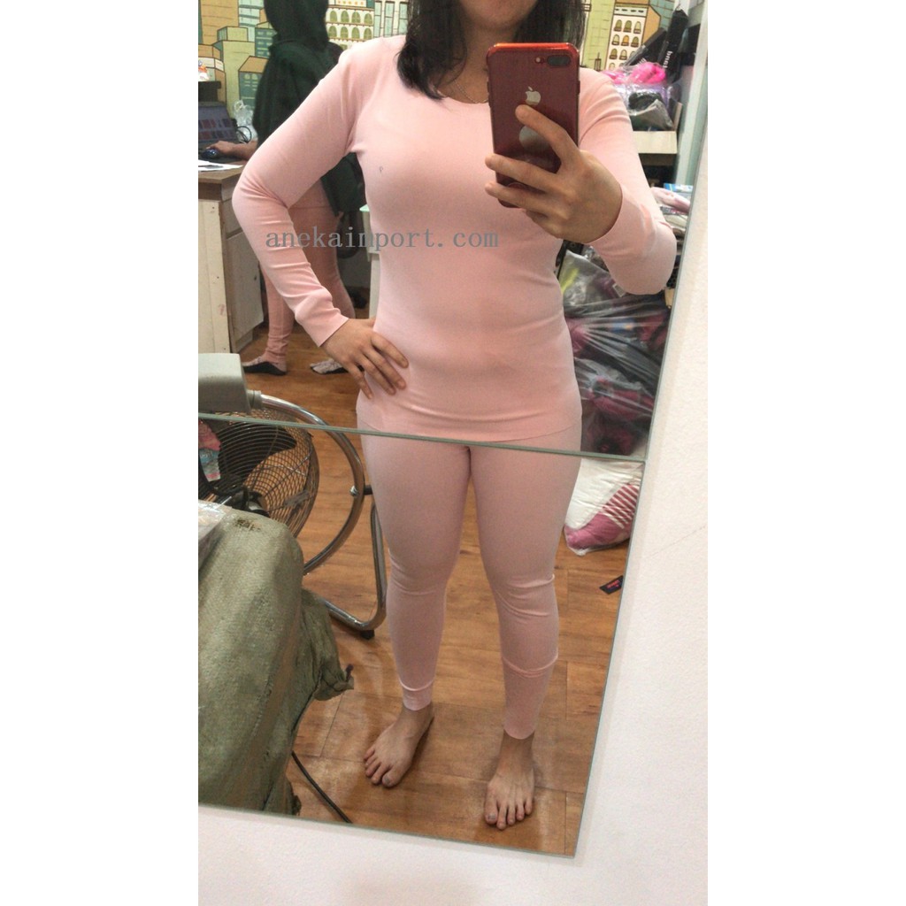 Long John Wanita Pakaian Musim Dingin Longjohn Wanita Velvet Extrawarm