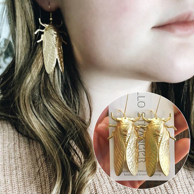 Fancyqube Fancycube Anting Menjuntai Bentuk Serangga Mesir Gaya Retro