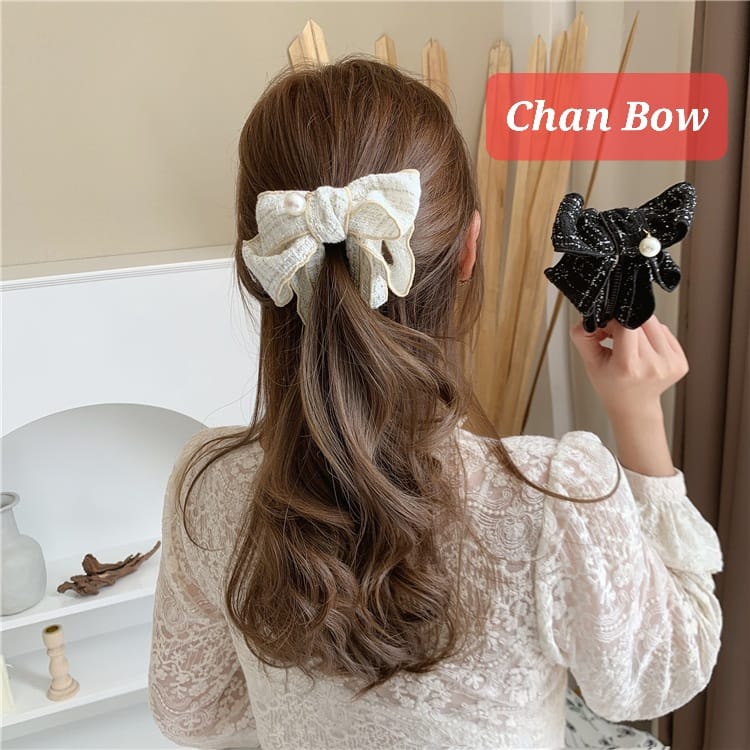 CHAN BOW JEPIT RAMBUT KOREA IMPOR AKSESORIS WANITA FASHION BRANDED PERNAK PERNIK PITA KPOP