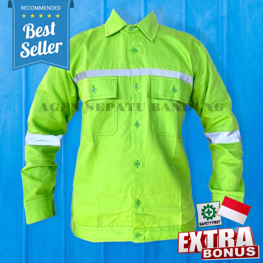 Wearpack Safety Baju Safety Baju Kerja Bordir K3 dan Bendera Indonesia