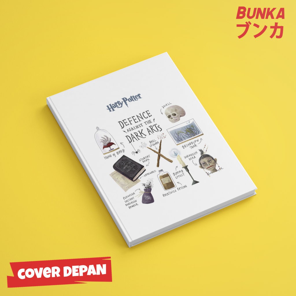 

Notebook Hardcover Harry Potter Doodle Defence the Dark Arts Ukuran A5 Buku Tulis Catatan Note Agenda Notebook gift Couple