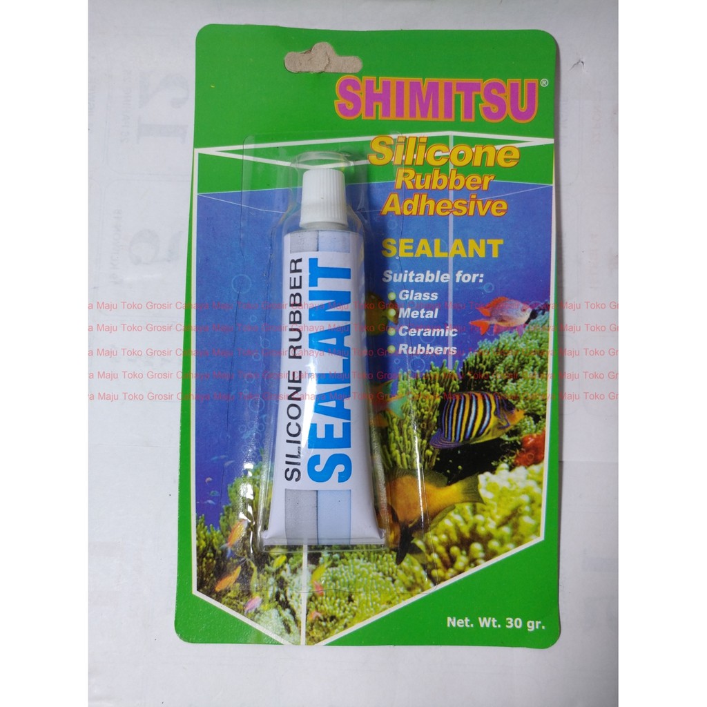 LEM SHIMITSU SILICONE SEALANT 30G LEM KACA AQUARIUM RUBBER KECIL 30gr