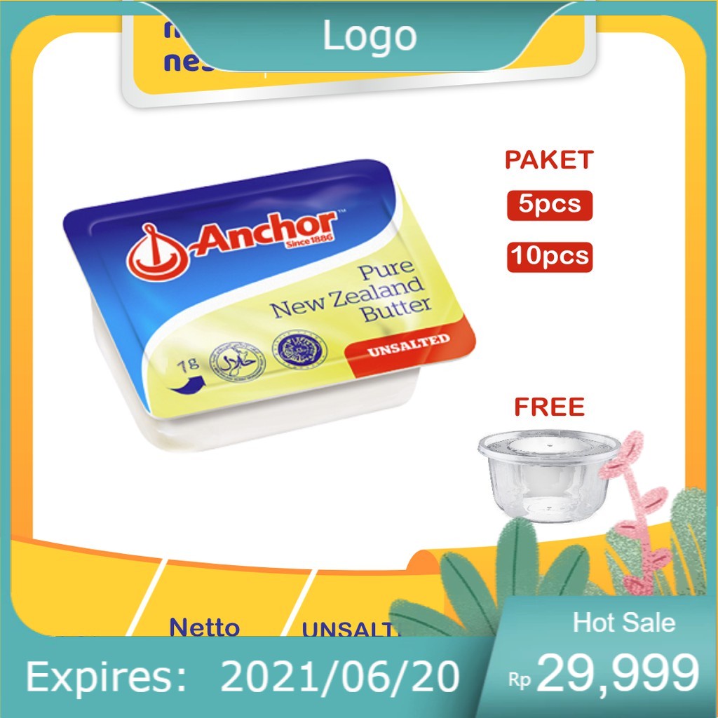 

Anchor Unsalted Butter 7gr Paket Hemat MPASI