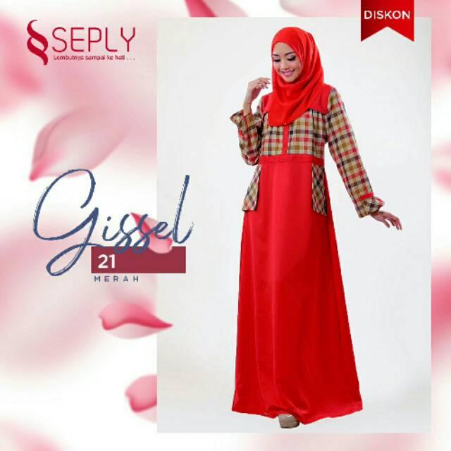 SEPLY GISSEL 21/gamis seply/gamis murah/gamis syari/gamis adem/gamis katun