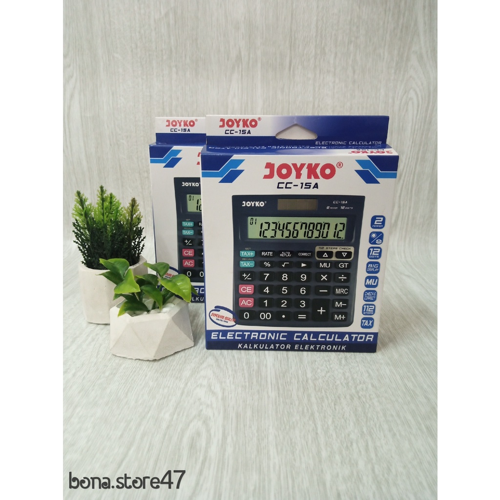 

KALKULATOR JOYKO CC-15A || KALKULATOR DAGANG || ALAT HITUNG || 12 DIGIT (CHECK AND CORRECT) || ELECTRONIC CALCULATOR ||