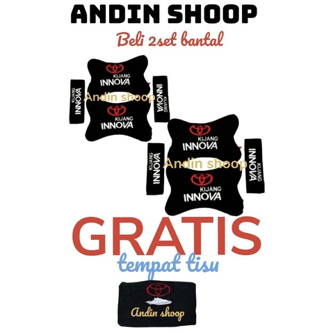 BANTAL MOBIL TOYOTA KIJANG INOVA/SANDARAN KEPALA/AKSESORIS JOK MOBIL/BANTAL LEHER/PENYANGGA LEHER/SA