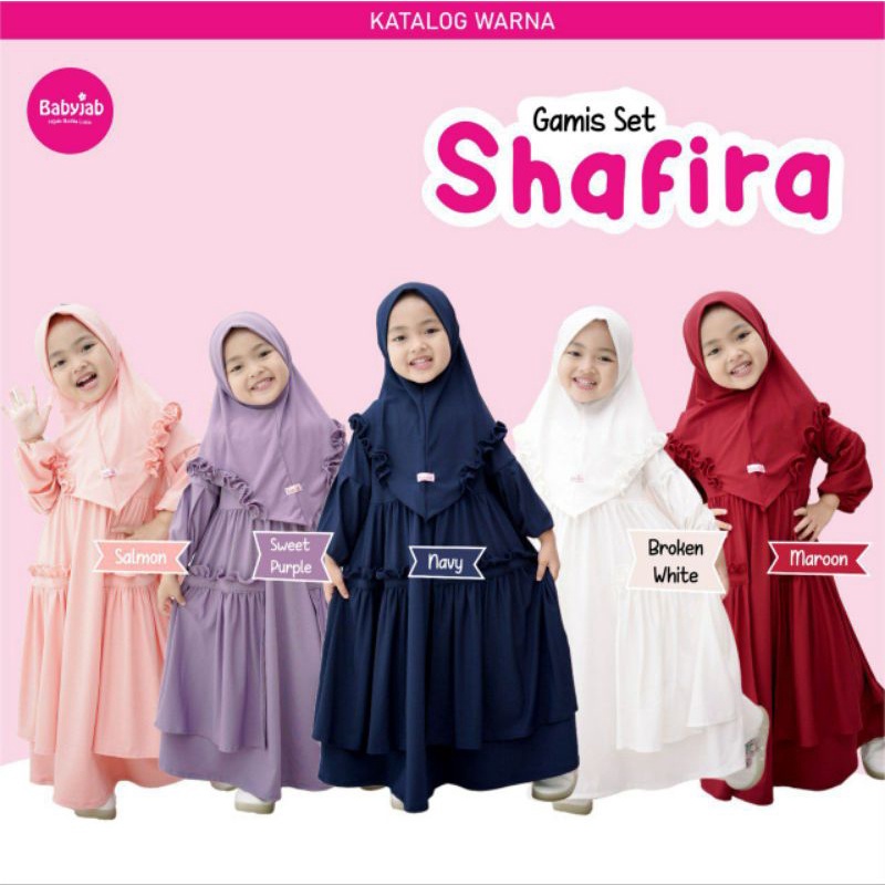 Babyjab Gamis Set Shafira Bahan Jersey premium Anak Balita Baby