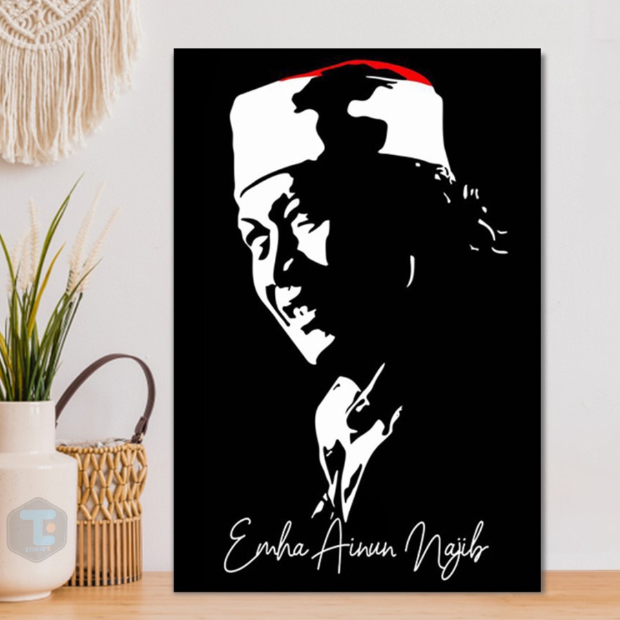 Poster Cak Nun Hiasan Dinding Emha Ainun Najib Maiyah Nusantara Lukisan Caknun Wall Decor