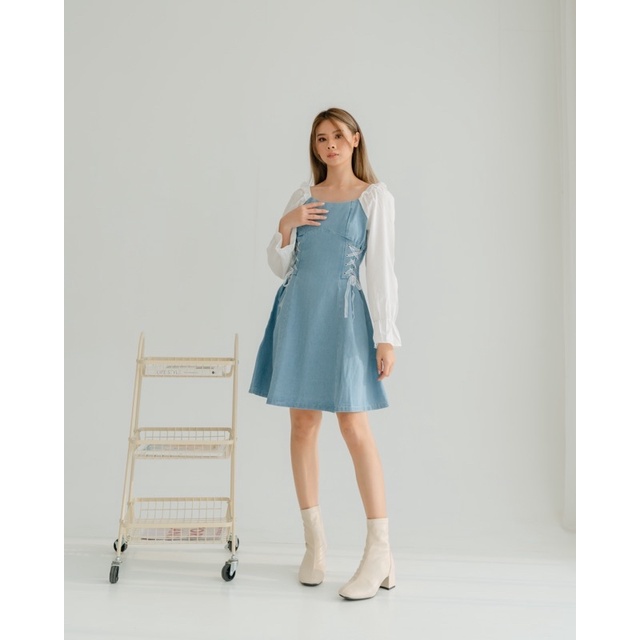 [ LittleBigCloth ] Haewon Denim Dress // Korean Dress Bigsize Denim Dress