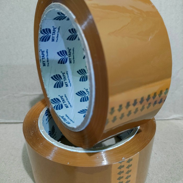 

Lakban Coklat/ lakban Bening/ lakban fragile / lakban kertas /45x100 yard - Cokelat