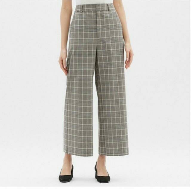 UNIQLO GU Check Wide Pants