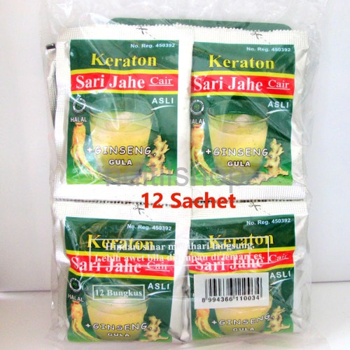 

Sari Jahe Cair Keraton 12 Sachet Asli Plus Ginseng