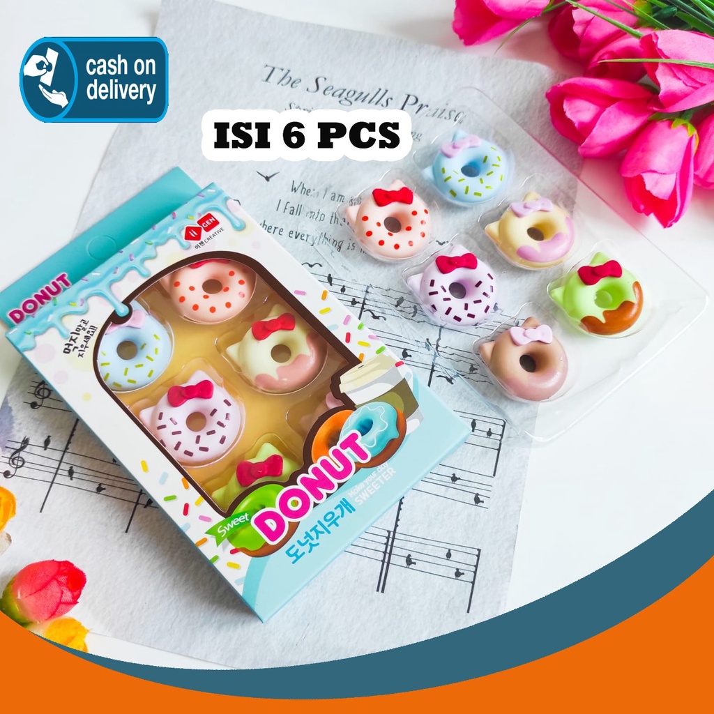 

SEPAKET PENGHAPUS DONAT KUCING ISI 6 PCS ALAT TULIS UNIK MURAH STIP SETIP ERASER HEWAN UNIK