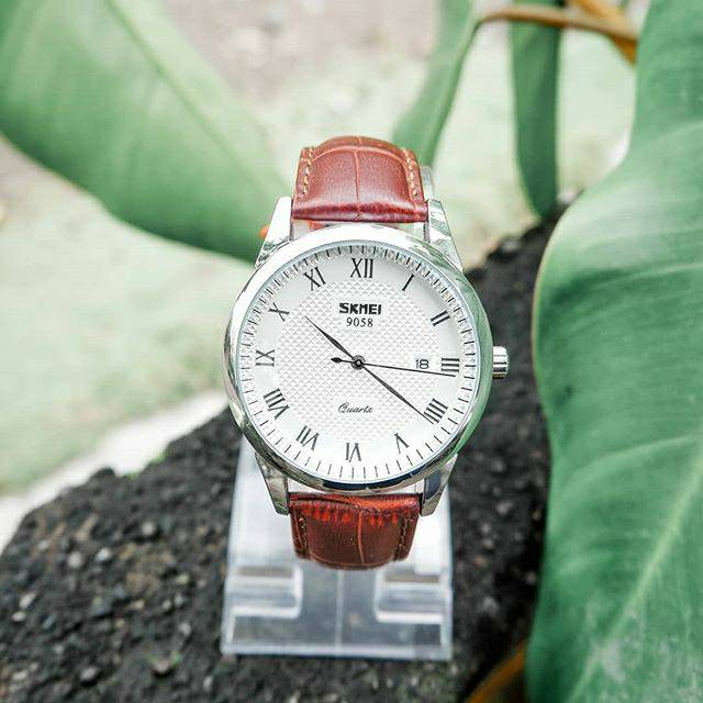 Jam tangan pria SKMEI 9058 Brown original