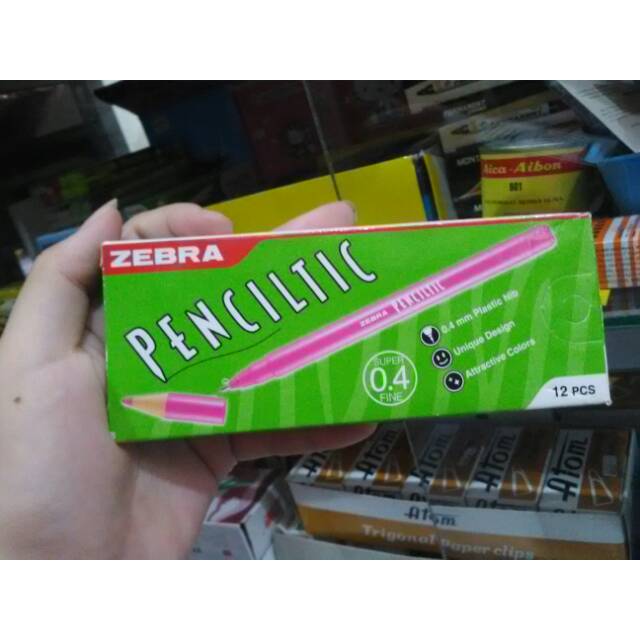 

Zebra pencilitic tinta pink, bolpoin