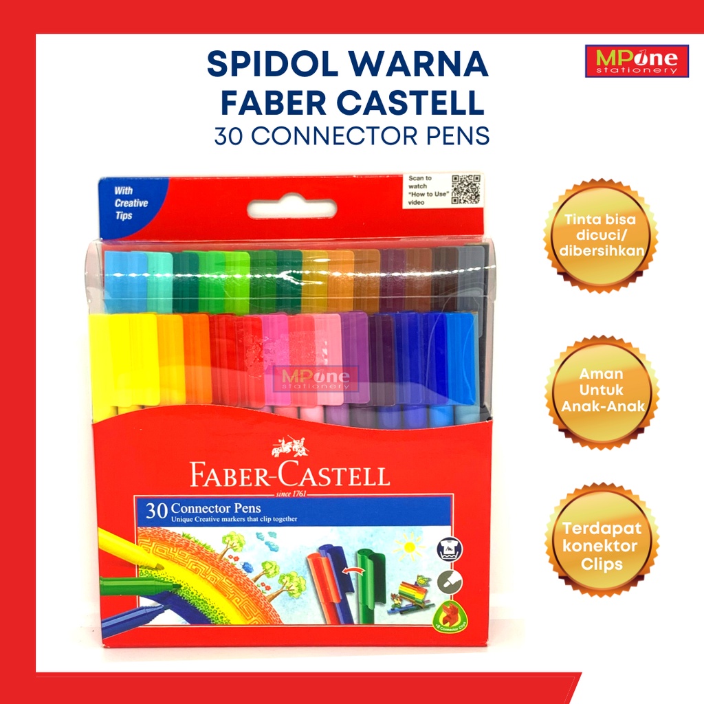 

Faber Castell Connector Pen 30 Warna / Spidol Warna Faber Castell