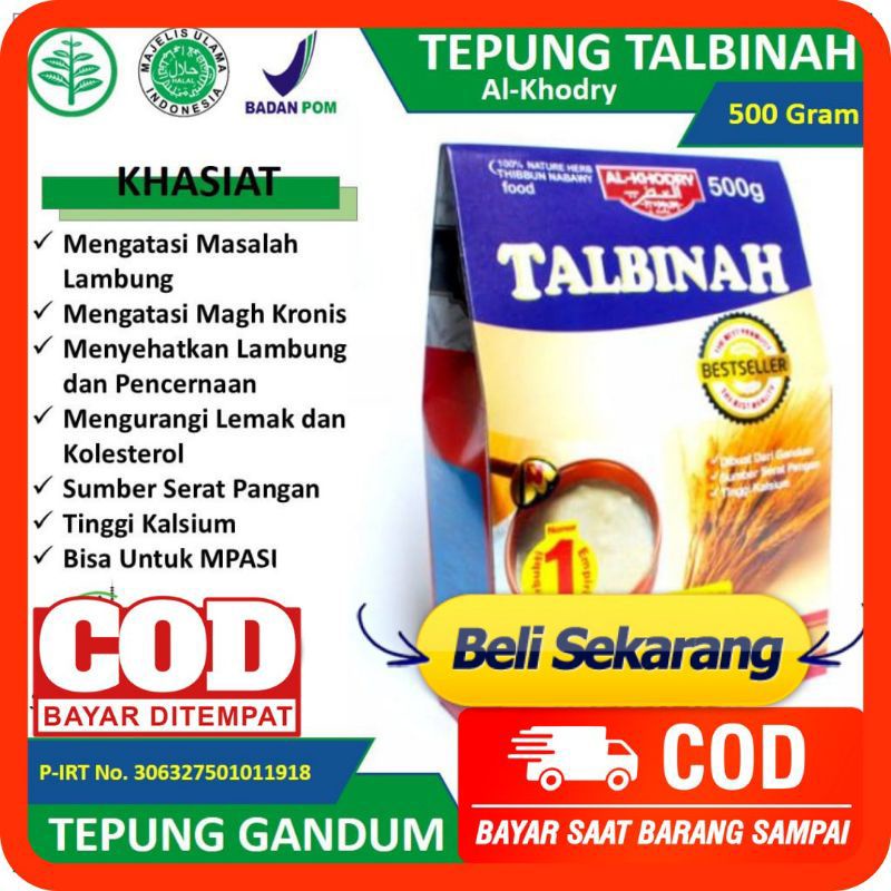 TALBINAH Al Khodry 500 Gr - TALBINAH GANDUM Tepung Gandum Talbinah Untuk Masalah Lambung Sakit Maag 