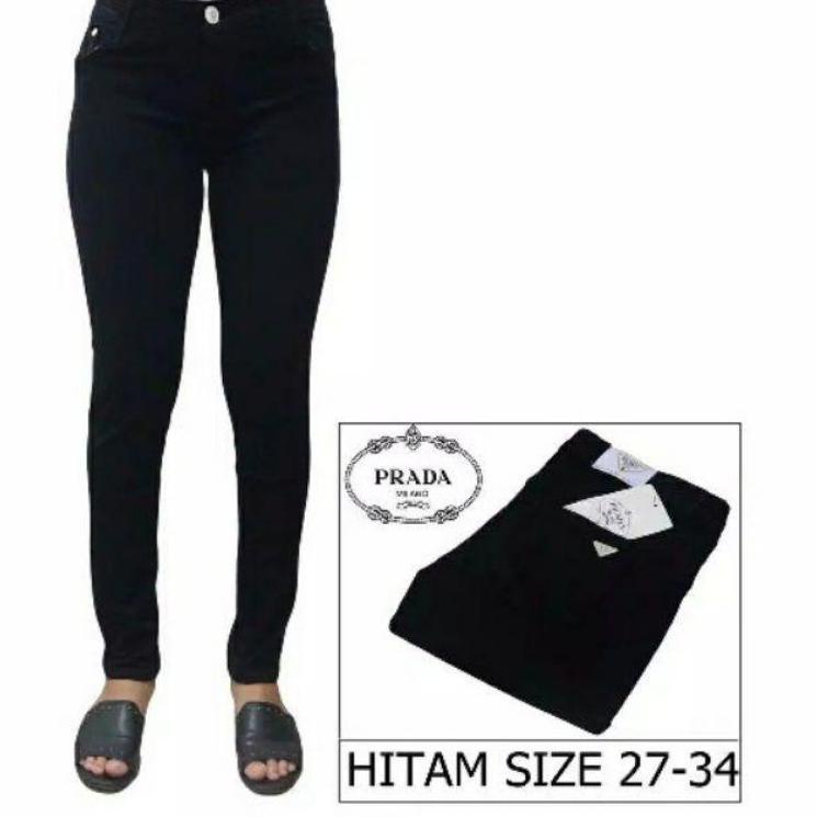 {CLP.28Jl22ᴹ} YANG LAGI HITZ PRADA Celana Jeans Panjang Wanita Skinny Big Size Jumbo Cewek