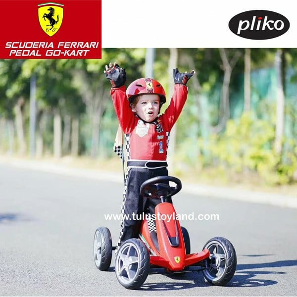 Pliko Ride On 820 Scuderia Ferrari Pedal Go Kart Trike Goes Sepeda Gokart Anak