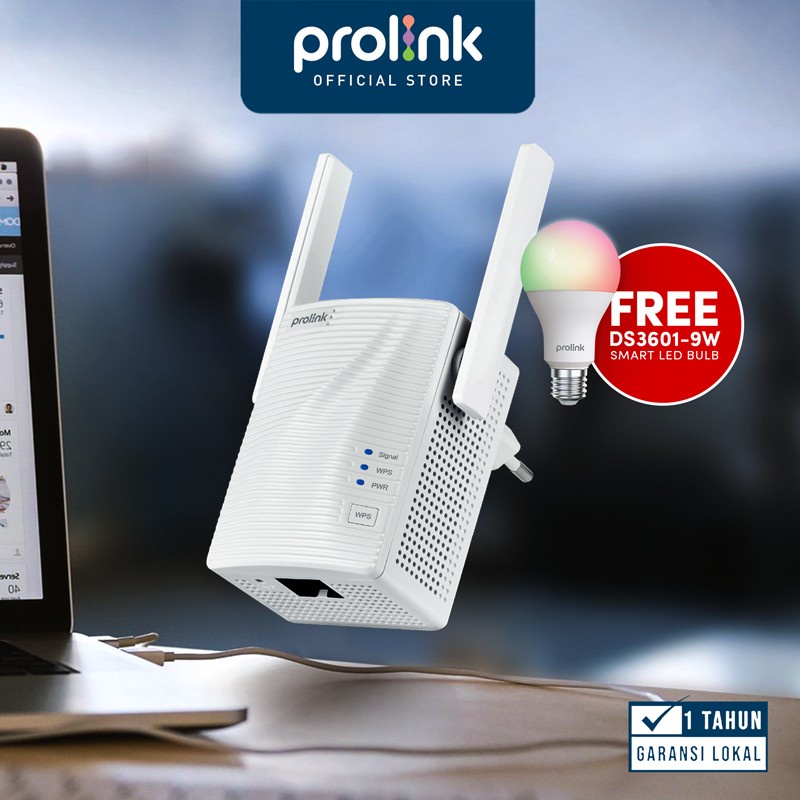 Prolink Dual Band 2 in 1 WiFi AC 1200 Mbps Extender Repeater AP Mode