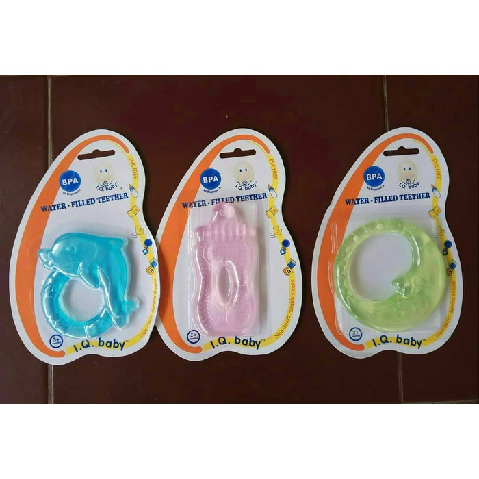Teether IQ baby Water Filled| Baby Water Teether Colour Gigitan Bayi Teether Baby Aman
