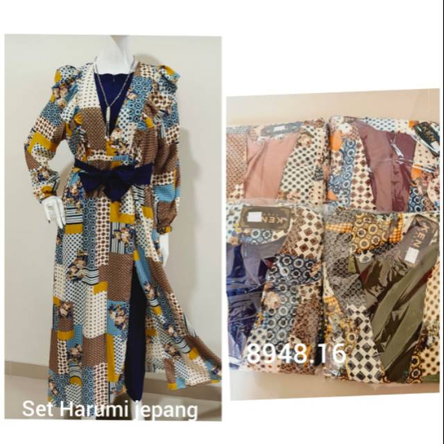 Set Gamis Celana Original By Muteki Import Premium BKK Gamis set wanita murah branded Berkualitas