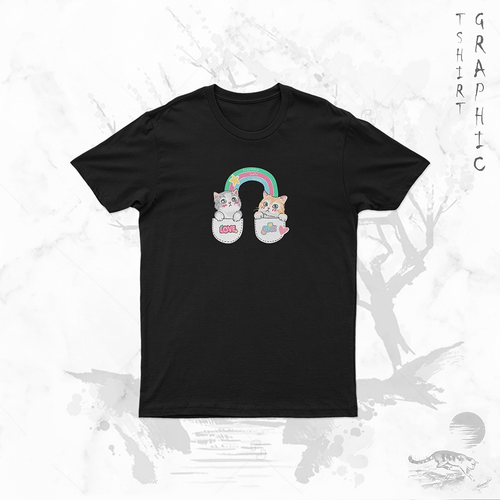 Kaos Kucing Imut Gemoy Baju Pria dan Wanita Lucu Distro | Custom Tulisan Distro Hitam Putih Terbaru 