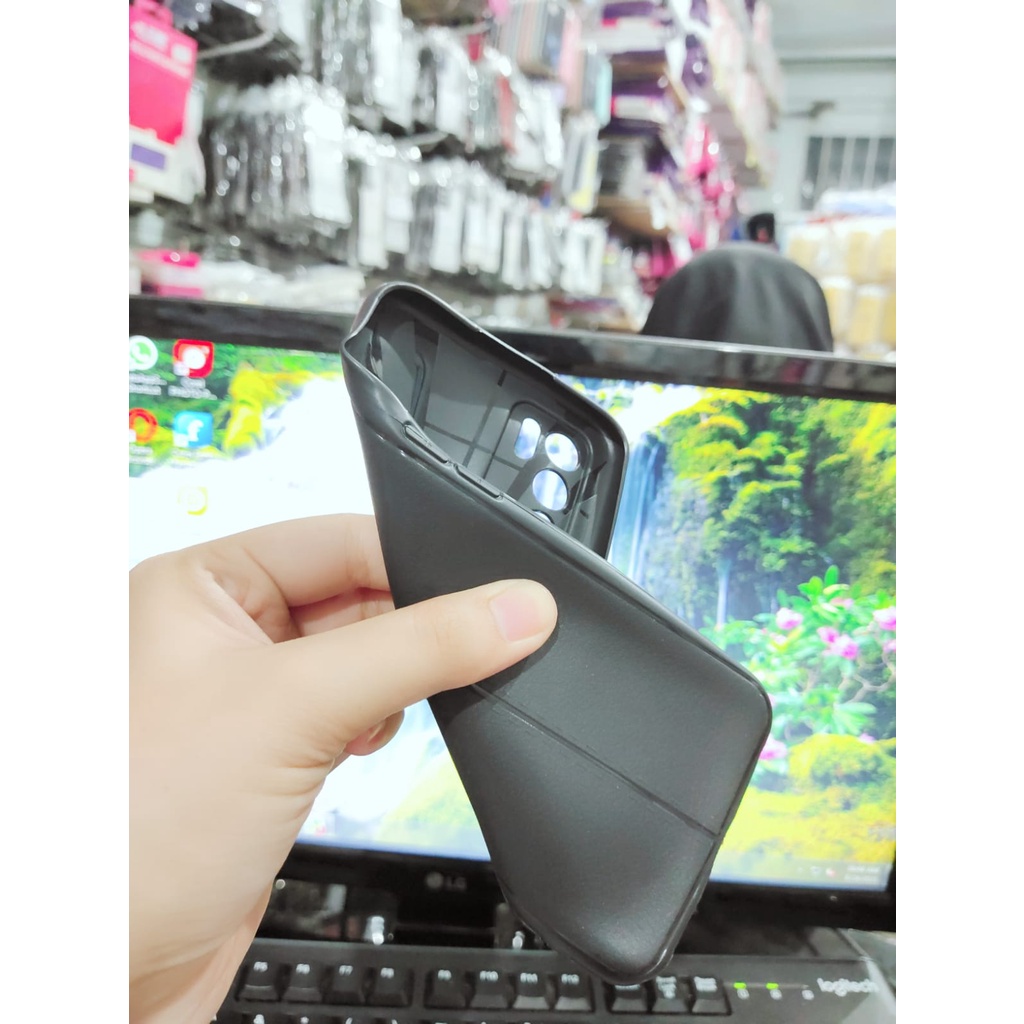 AutoFokus Oppo A16 6.52 Inchi Leather Soft Case AUTOFOCUS Motif Kulit Jeruk