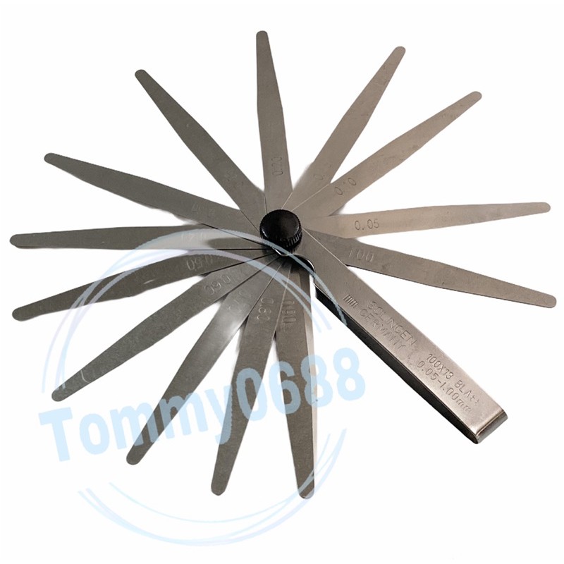 FEELER GAUGE 0,05 - 1MM SOLINGEN GERMANY EMBOSS ALAT UKUR CELAH. PLAT FULER