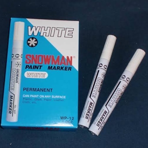

Spidol Snowman WHITE paint marker Snowman Fine spidol putih WP-12 - Putih