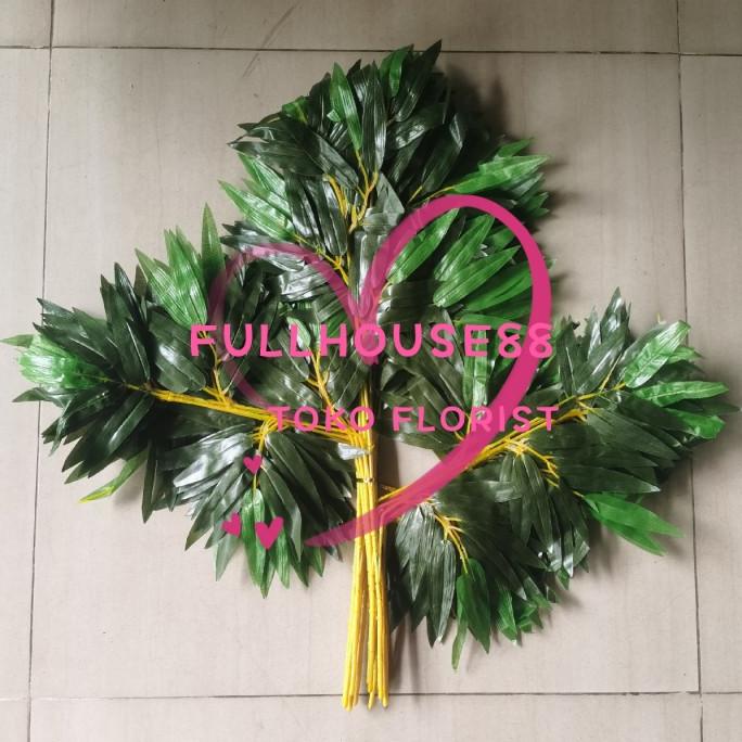 Daun Artificial / Daun Hias / Daun Plastik / Daun bambu kuning