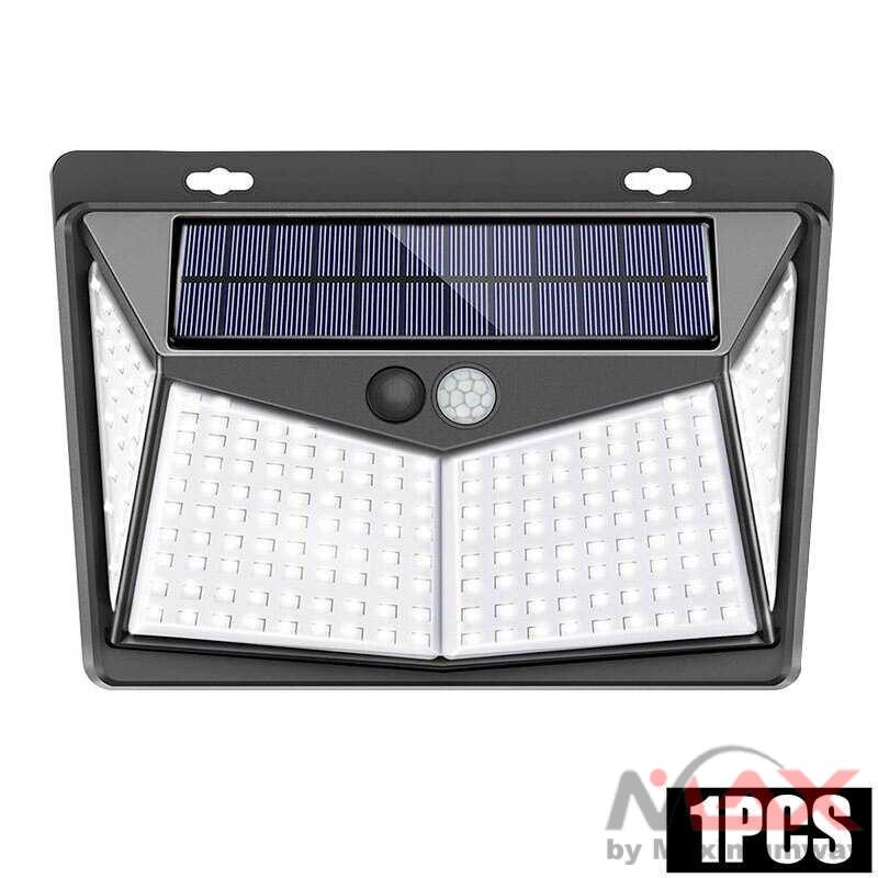 lampu pagar lampu taman lampu anti air lampu outdor outdoor tenaga surya tenaga matahari Lampu Solar Panel Sensor Gerak 208 LED 1 PCS - 1999XYX 208 LED Solar Light Outdoor Solar Lamp Powered Sunlight Waterproof PIR Motion Sensor Street Light For Garden