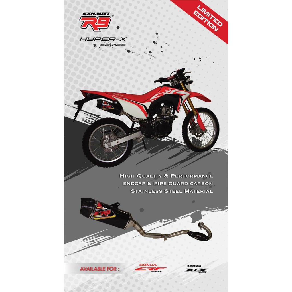 Knalpot R9 Hyper-X CRF 150 & KLX 150