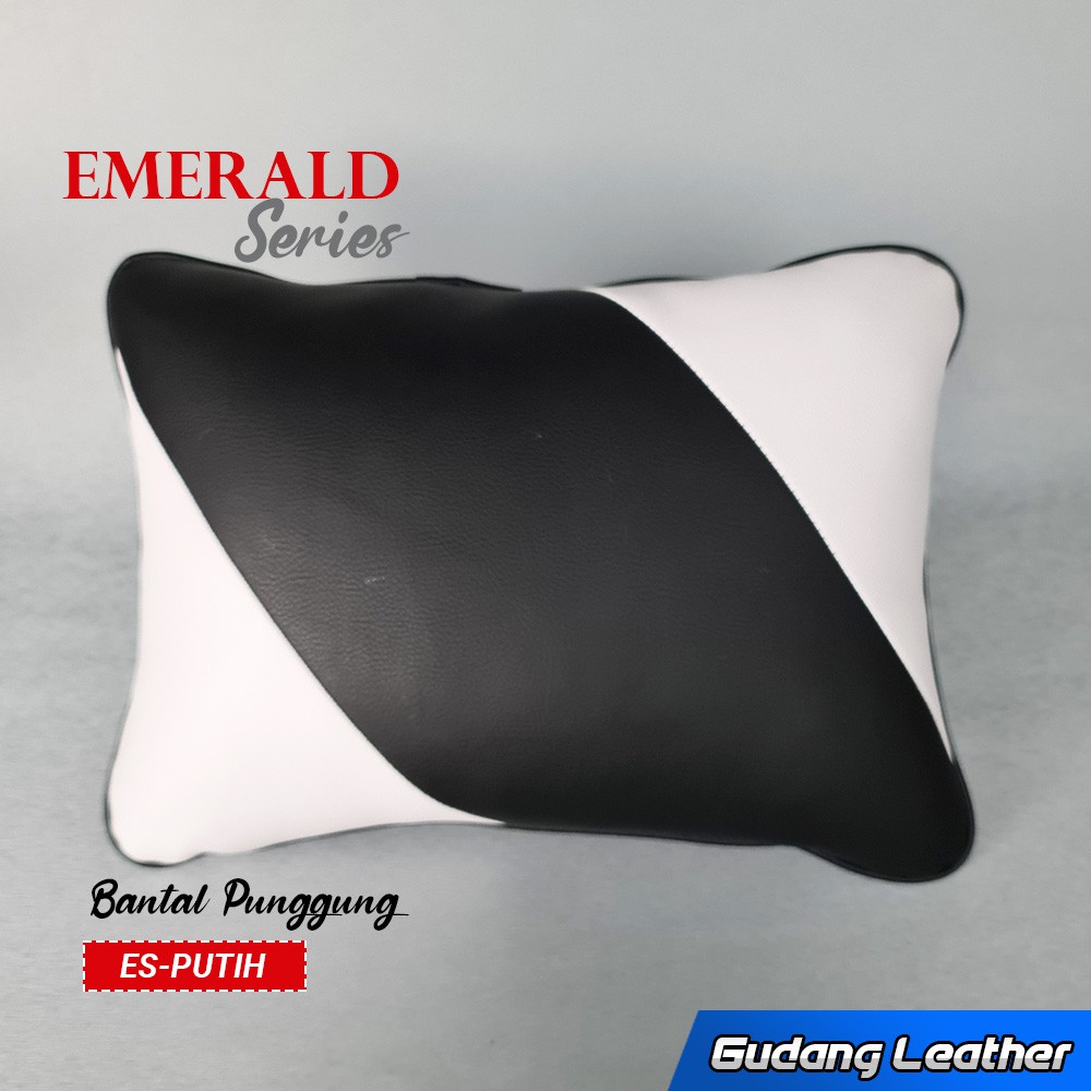 Bantal Pinggang / Bantal Punggung / Bantal Jok Mobil Kulit Sintetis - EMERALD SERIES