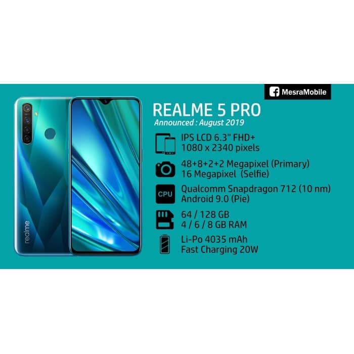 Realme 5 Pro Ram 8/128 Gb Garansi Resmi